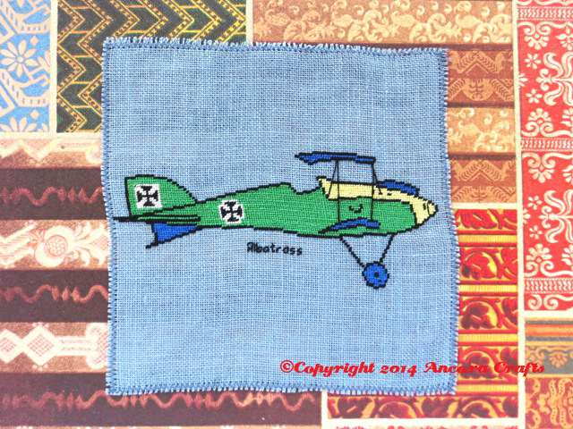 world war 1 era airplane cross stitch pattern needlepoint pattern albatross