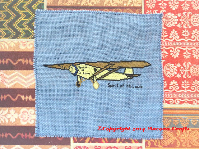 world war 1 era airplane cross stitch pattern needlepoint pattern spirit of st louis