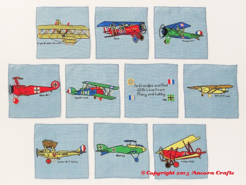 world war 1 era airplane cross stitch pattern needlepoint collection