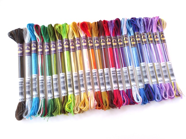 the 24 new colors of dmc variegated floss