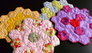 acrafty interview craftypod quilted hexagon coasters