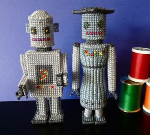 acrafty interview craftypod plastic canvas robots