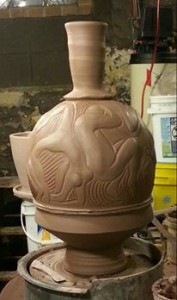 ACrafty Interview - Chris Tedin pottery tall vase 1