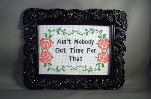 ACrafty Interview - Katie Kutthroat ain't nobody got time for that cross stitch