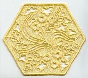 hexagon crafts part 2 - hexagon machine embroidery lace pattern from embroidery library