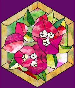 hexagon crafts part 3 - geometric bougainvillea