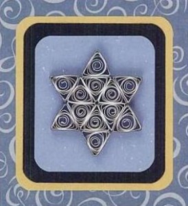 hexagon crafts part 3 - quilled hexagon star of david