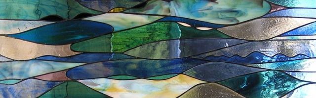 healthy water themed crafts part 2 - stained glass river by pandy mill