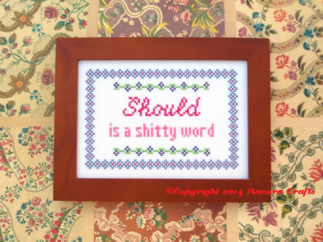 should is a bad word cross stitch pattern