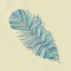 variegated floss projects - machine feather