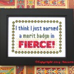 craig ferguson cross stitch pattern I think I just earned a merit badge in fierce!