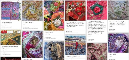 variegated floss projects part 2 - pinterest crazy quilt embroidery