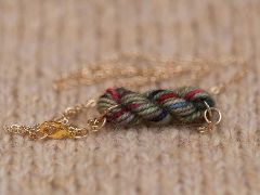 variegated floss projects part 3 - mini yarn skein pendant necklace