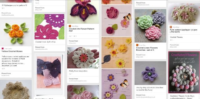 variegated floss projects part 5 - pinterest crochet flower board