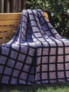 variegated floss projects part 4 - windowpane afghan