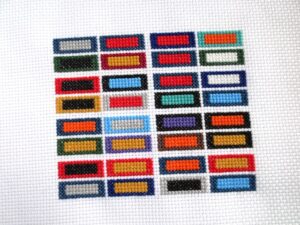 cross stitch guide to the NFL - work in progress 3