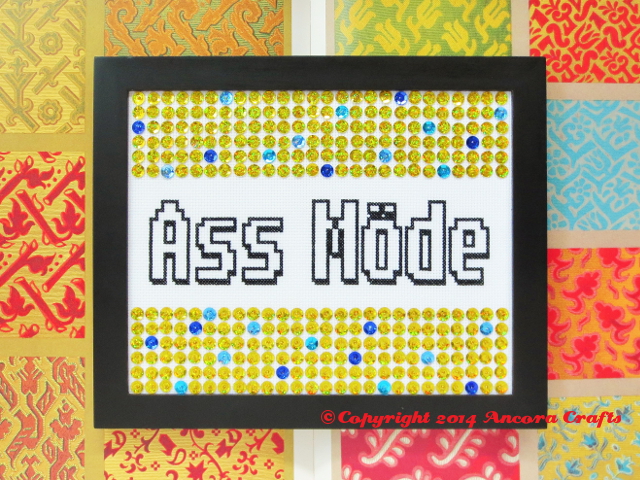 craig ferguson ass mode cross stitch pattern now bedazzled