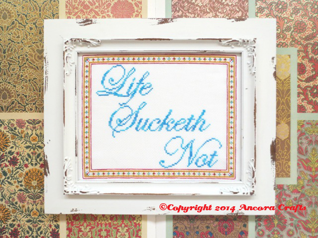 life sucketh not cross stitch pattern