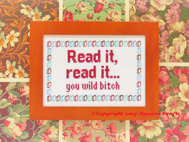 blazing saddles cross stitch read it pattern