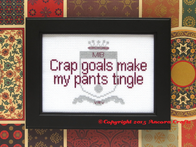 men in blazers cross stitch pattern crap goals make my pants tingle