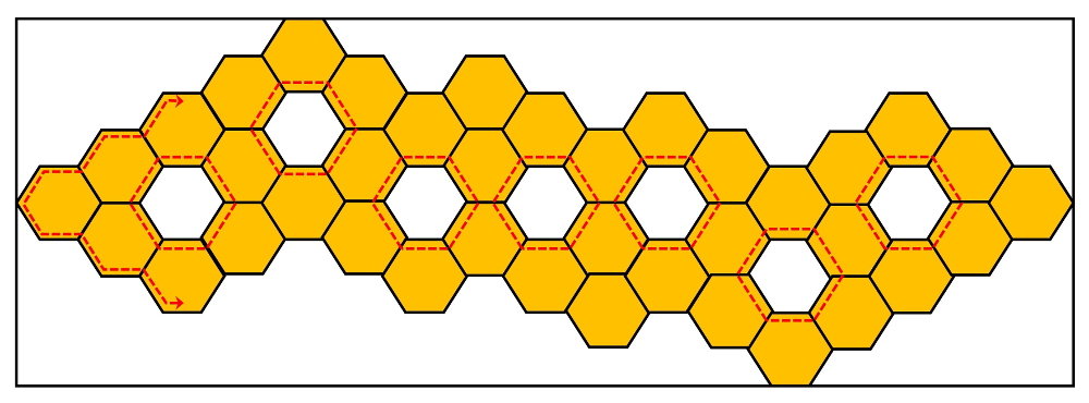 hexagon table runner project applique
