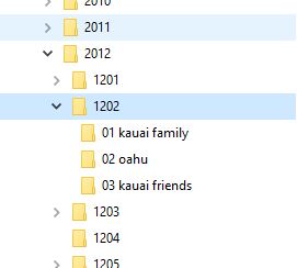 photo organization file structure 2012