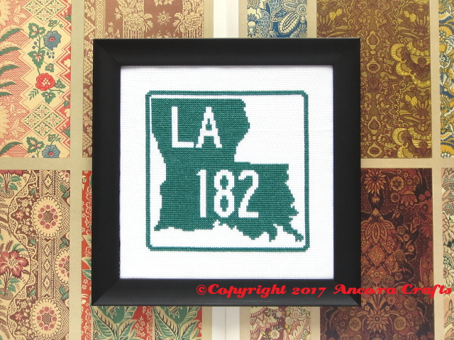 louisiana highway cross stitch pattern