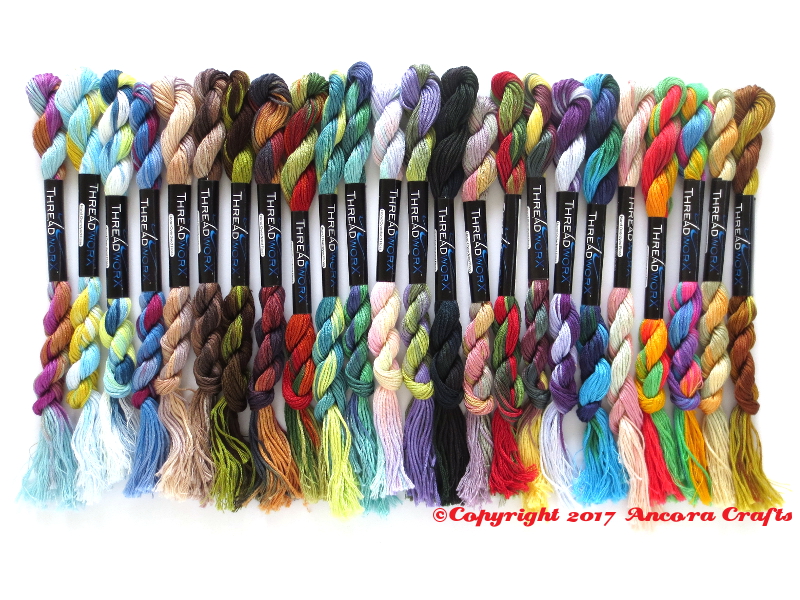 Threadworx 1154 Variegated Rainbow Embroidery Floss Bradley's