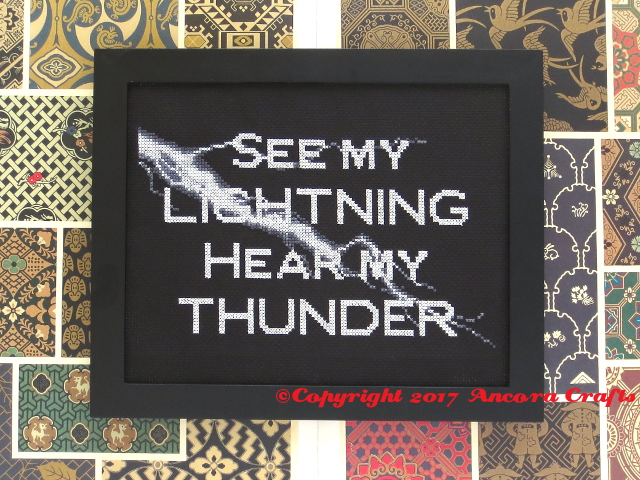 lightning cross stitch pattern see my lightning hear my thunder cross stitch pattern