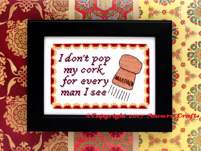 big spender I don't pop my cork cross stitch pattern shirley bassey