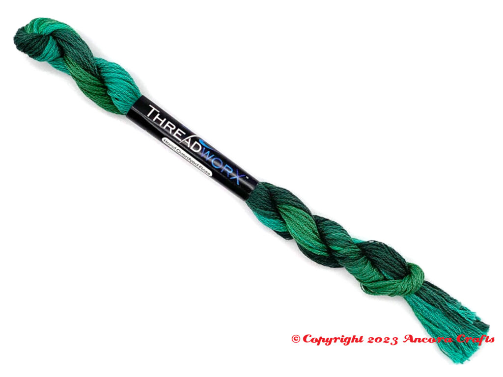 threadworx embroidery floss 10585 Green River in a 20 yard skein