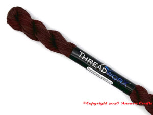 ThreadworX 10359 Rustic Wood is deep shades of chocolate browns and plum purples