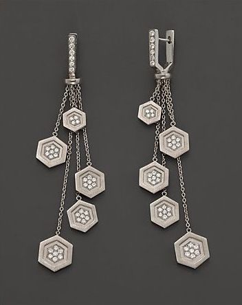 hexagon crafts - hexagon earrings by india hicks