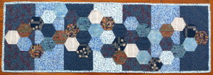 hexagon table runner project hexie layout