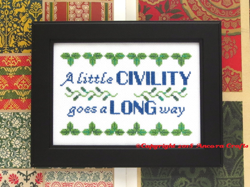 a little civility cross stitch pattern